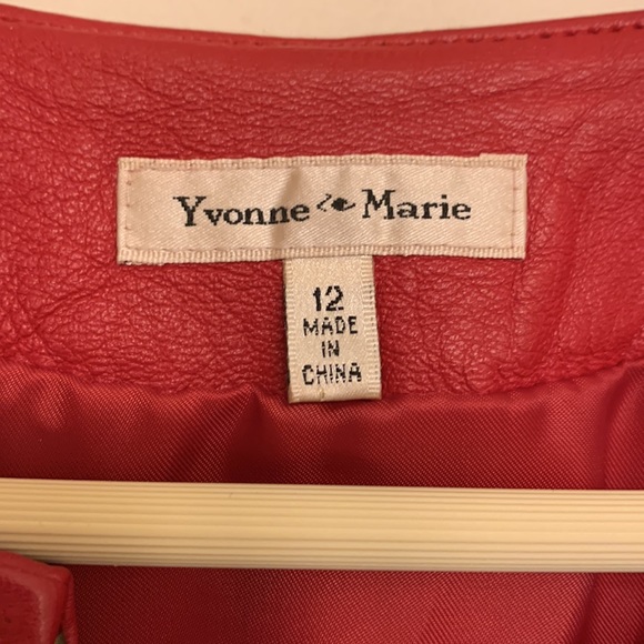 Genuine Leather Jacket Beautiful Red Perfect Fall Outfit - Picture 6 of 16